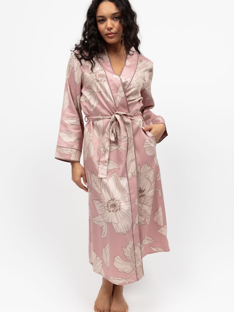 Fable and Eve Pink Long Sleeve Dressing Gown - Image 1 of 4