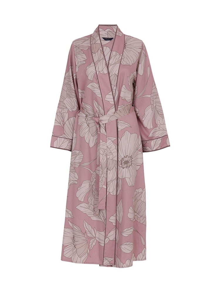 Fable and Eve Pink Long Sleeve Dressing Gown - Image 4 of 4 Fable and Eve Pink Long Sleeve Dressing Gown - Image 4 of 4