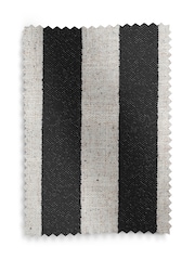 Black & White Woven Stripe Upholstery Swatch - Image 1 of 1