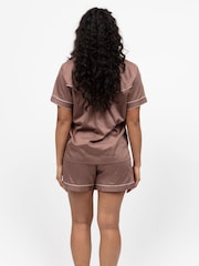 Fable and Eve Brown Short Sleeve Short Pyjamas set - Image 2 of 4
