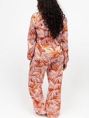 Fable and Eve Orange Wide Leg Long Sleeve Pyjamas Set - Image 2 of 4