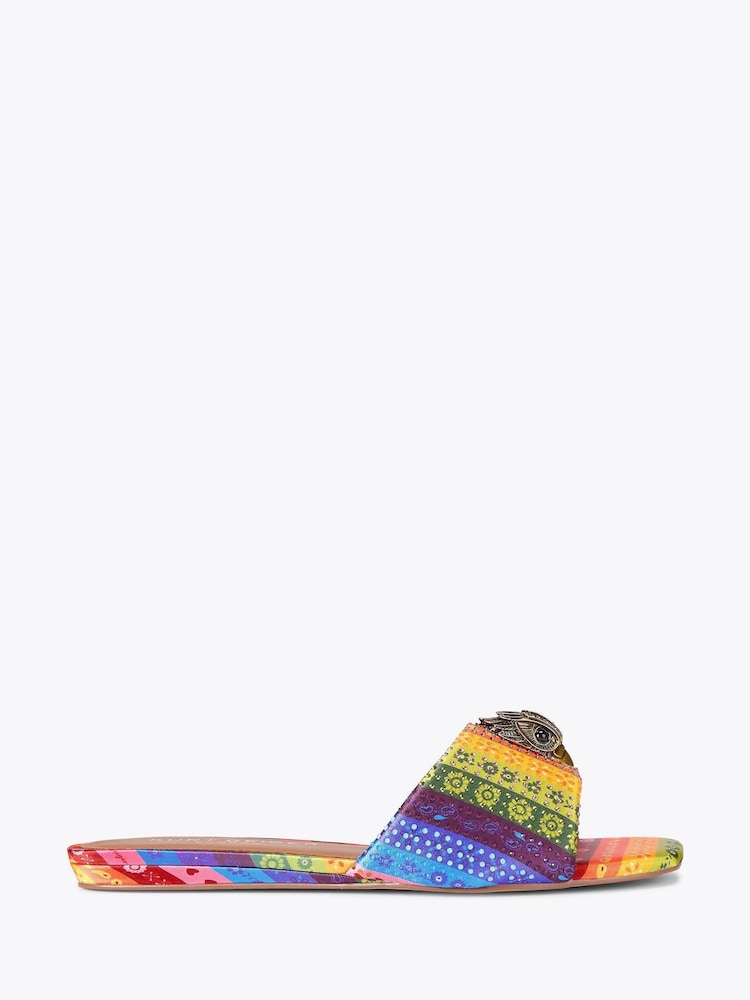 Kurt Geiger London Pink Kensington Flat Sandals - Image 2 of 5