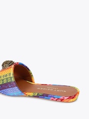 Kurt Geiger London Pink Kensington Flat Sandals - Image 4 of 5