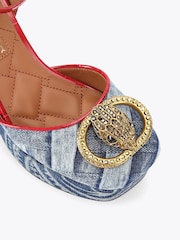 Kurt Geiger London Blue Chelsea Closed Platform Sandals - Image 5 of 5