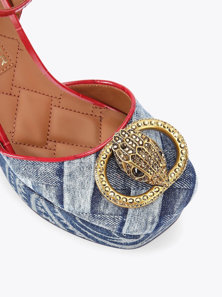 Kurt Geiger London Blue Chelsea Closed Platform Sandals - Image 5 of 5 Kurt Geiger London Blue Chelsea Closed Platform Sandals - Image 5 of 5