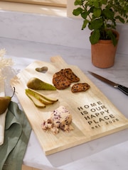 Natural New Home Est 2026 Wooden Chopping Board - Image 1 of 4