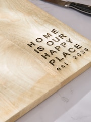 Natural New Home Est 2026 Wooden Chopping Board - Image 3 of 4