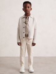 Reiss Oatmeal Melange Fitzgerald Cardigan - Image 3 of 4
