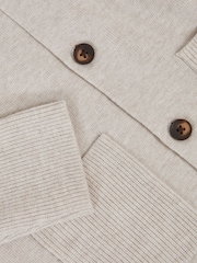 Reiss Oatmeal Melange Fitzgerald Cardigan - Image 4 of 4