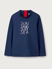 The White Company Blue Recycled Sun Sand Surf Sea Rash Guard - Image 1 of 2