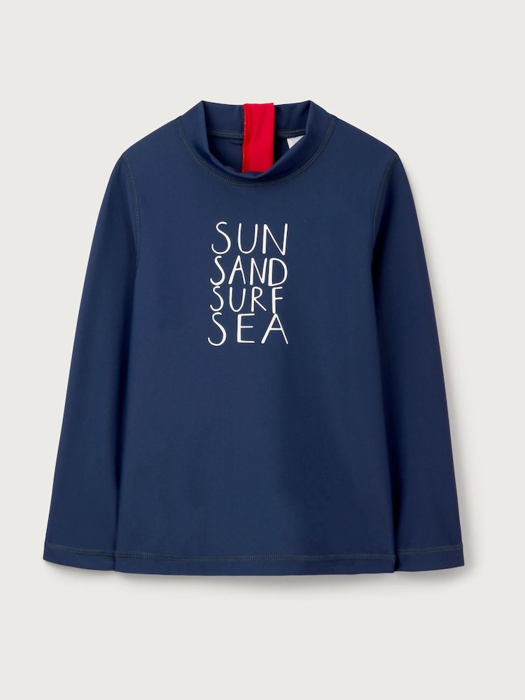 The White Company Blue Recycled Sun Sand Surf Sea Rash Guard - Image 1 of 2