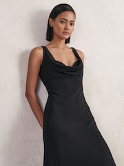 Reiss Black Vanessa Cowl-Neck Sleeveless Maxi Dress - Image 3 of 7