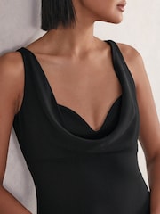 Reiss Black Vanessa Cowl-Neck Sleeveless Maxi Dress - Image 4 of 7