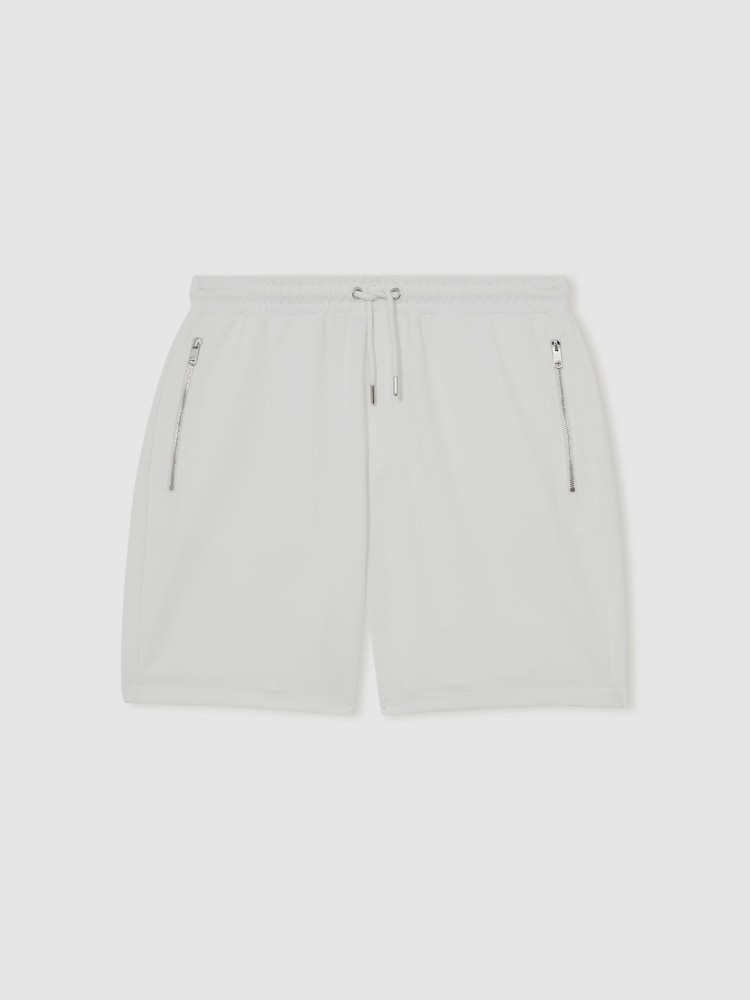 Reiss White Angus Textured Drawstring Shorts - Image 2 of 6