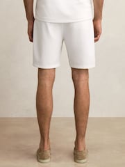 Reiss White Angus Textured Drawstring Shorts - Image 5 of 6