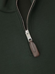 Reiss Dark Sage Green Newland Interlock Zip Through Overshirt - Image 7 of 7