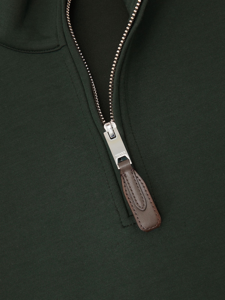 Reiss Dark Sage Green Newland Interlock Zip Through Overshirt - Image 7 of 7 Reiss Dark Sage Green Newland Interlock Zip Through Overshirt - Image 7 of 7