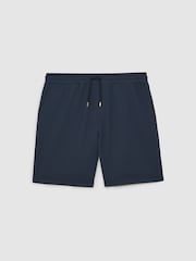 Reiss Navy Angus Textured Drawstring Shorts - Image 2 of 6
