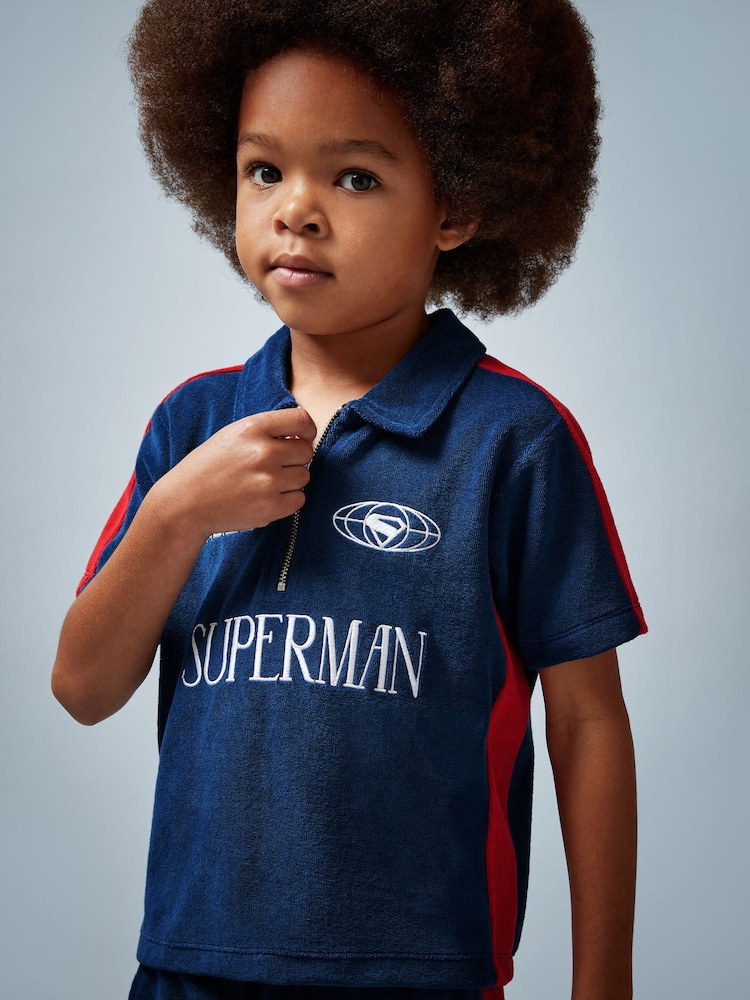 Superman | Reiss Towelling Polo Shirt - Image 2 of 4