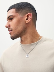DCK Mens Silver Tone Stainless Steel Compass Necklace - Image 2 of 5