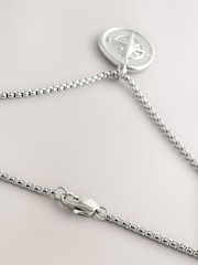 DCK Mens Silver Tone Stainless Steel Compass Necklace - Image 5 of 5