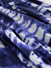 Blue Tie Dye Bow Strappy Summer Dress (3-16yrs) - Image 4 of 4