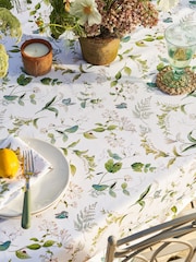 Sophie Allport Off White Wild Floral Print Cotton Tablecloth - Image 1 of 3