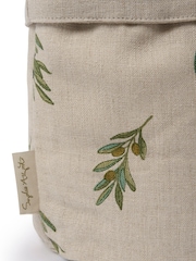 Sophie Allport Set of 2 Natural Linen Olive Bread Baskets - Image 4 of 4