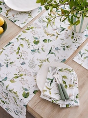 Sophie Allport Off White Wild Floral Print Cotton Table Runner - Image 1 of 4