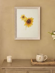 Sophie Allport Off White Multi Sunflower Print Wall Art - Image 1 of 3
