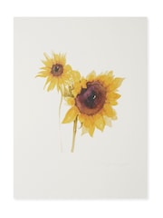Sophie Allport Off White Multi Sunflower Print Wall Art - Image 2 of 3