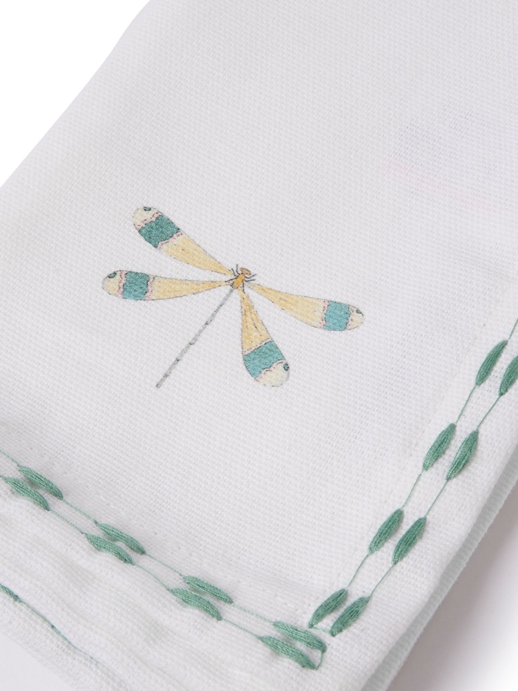 Sophie Allport Set of 4 Embroidered Dragonfly Cotton Napkins - Imagen 5 de 5