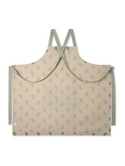 Sophie Allport Natural Linen Cross Back Olive Apron - Image 4 of 5