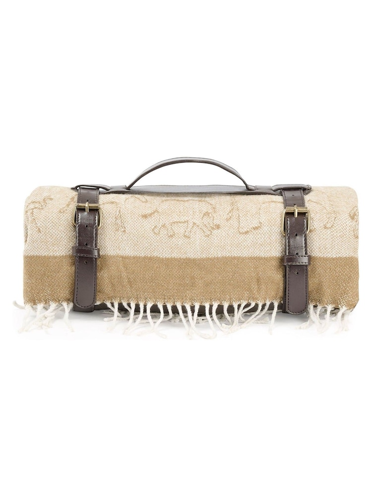 Sophie Allport Natural Animals of the Savannah Picnic Blanket - Image 4 of 4