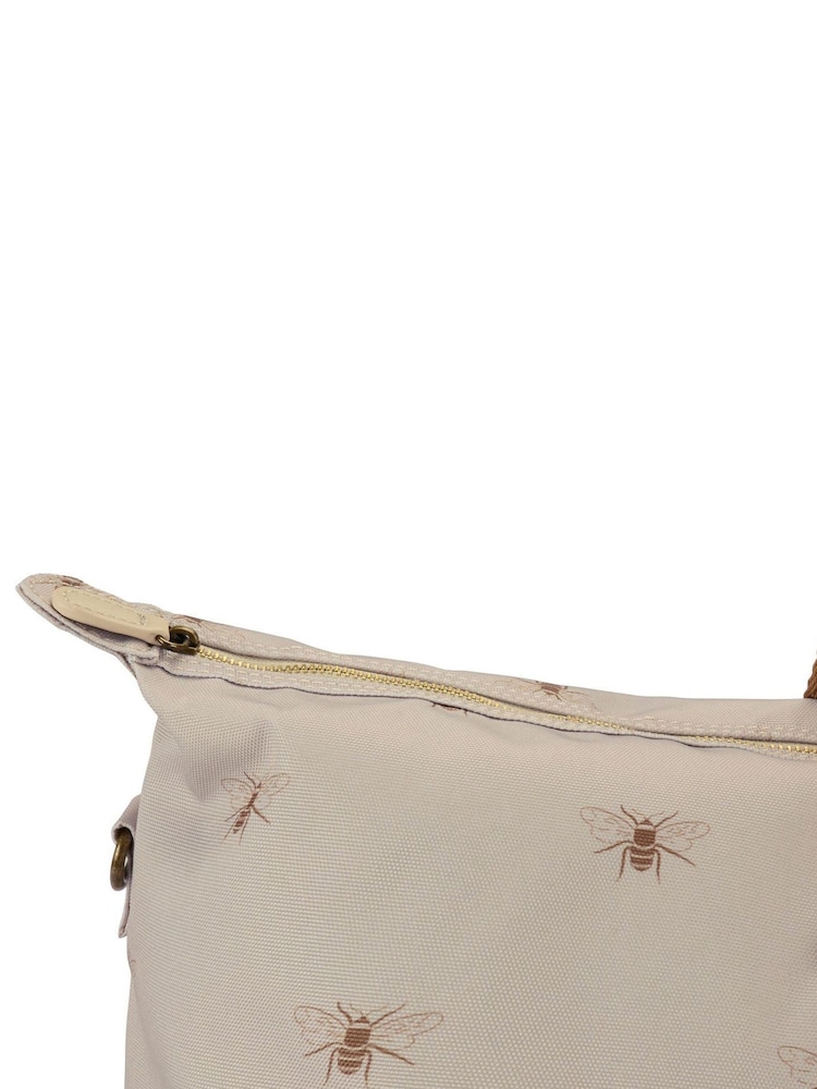 Sophie Allport Stone Beige Weekend Bees Oakham Bag - Image 4 of 4