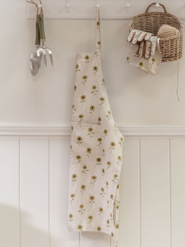 Sophie Allport Natural Linen Sunflower Apron - Image 1 of 2