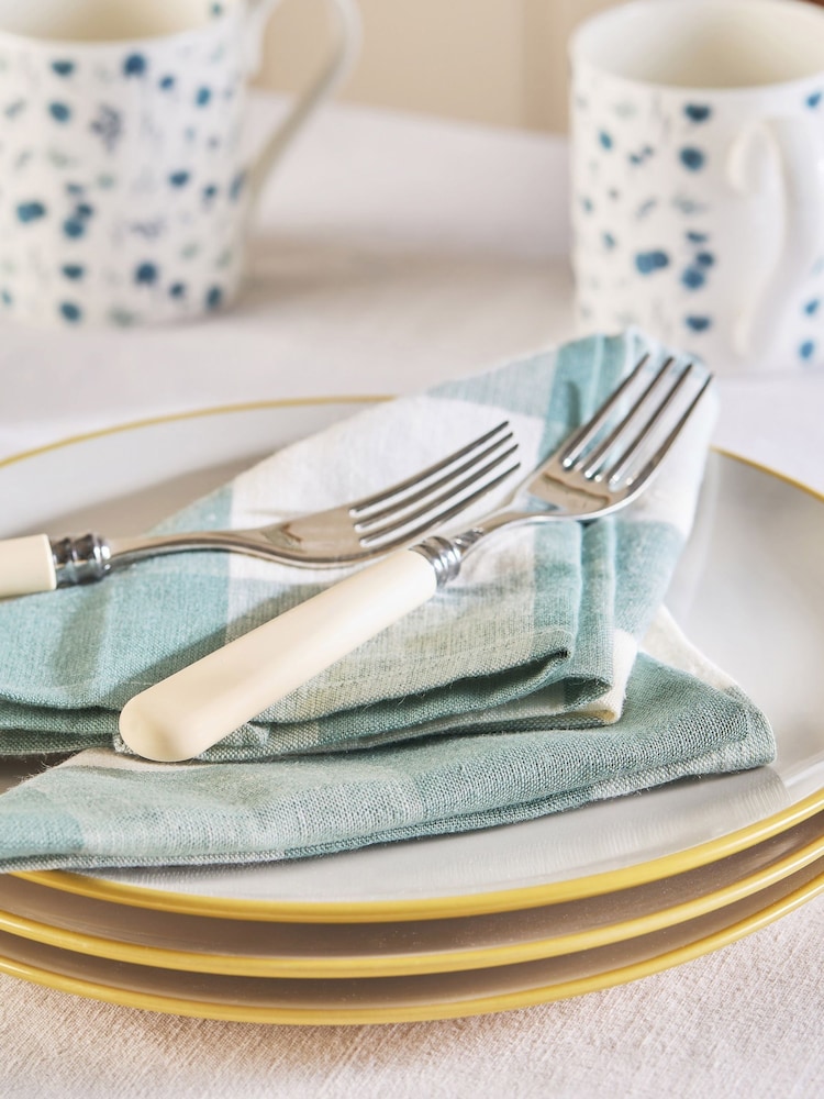 Sophie Allport Set of 4 Linen Gingham Napkins - Imagen 2 de 3