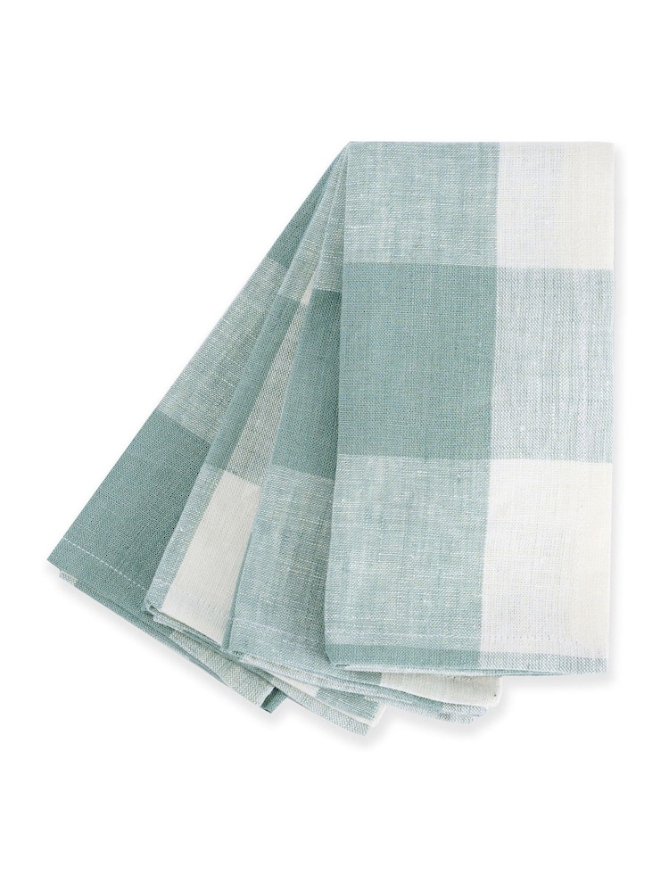 Sophie Allport Set of 4 Linen Gingham Napkins - Imagen 3 de 3