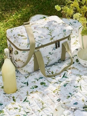 Sophie Allport Off White Wild Floral Print Picnic Bag - Image 1 of 5