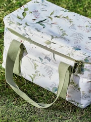 Sophie Allport Off White Wild Floral Print Picnic Bag - Image 2 of 5
