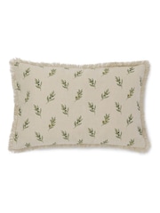 Sophie Allport Natural Linen Olive Rectangular Cushion - Image 3 of 4