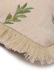 Sophie Allport Natural Linen Olive Rectangular Cushion - Image 4 of 4
