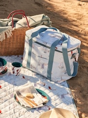Sophie Allport Soft Blue Coastal Boats Picnic Bag - Image 1 of 4