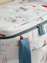 Sophie Allport Soft Blue Coastal Boats Picnic Bag - Image 2 of 4