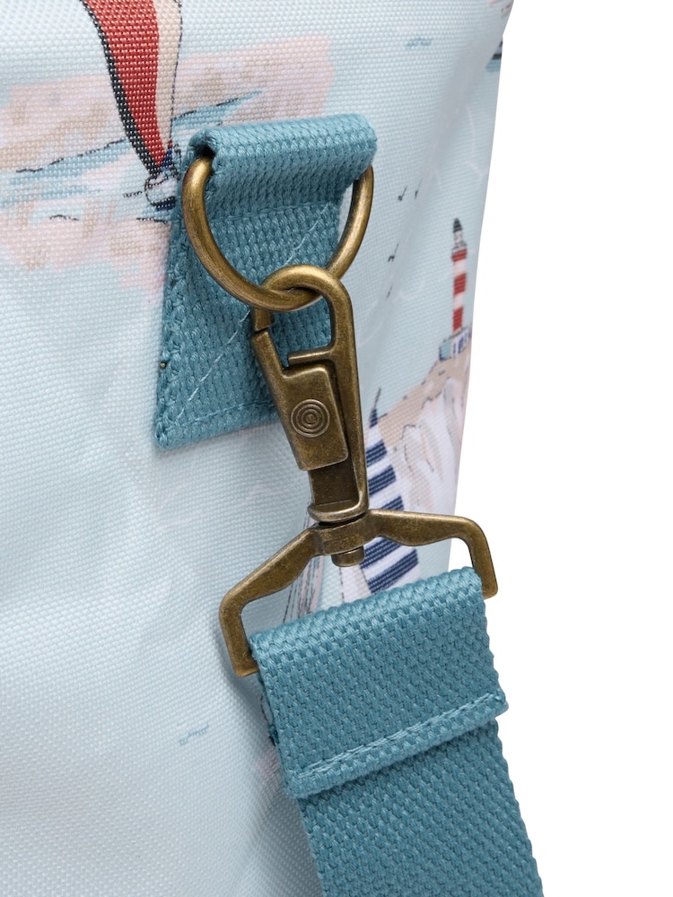 Sophie Allport Soft Blue Coastal Boats Picnic Bag - Image 4 of 4