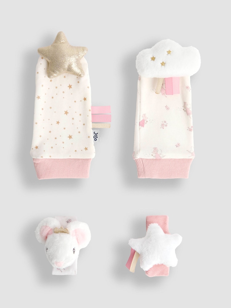 JoJo Maman Bébé Fairy Mouse Wrist and Ankle Rattle Set - Image 2 of 5