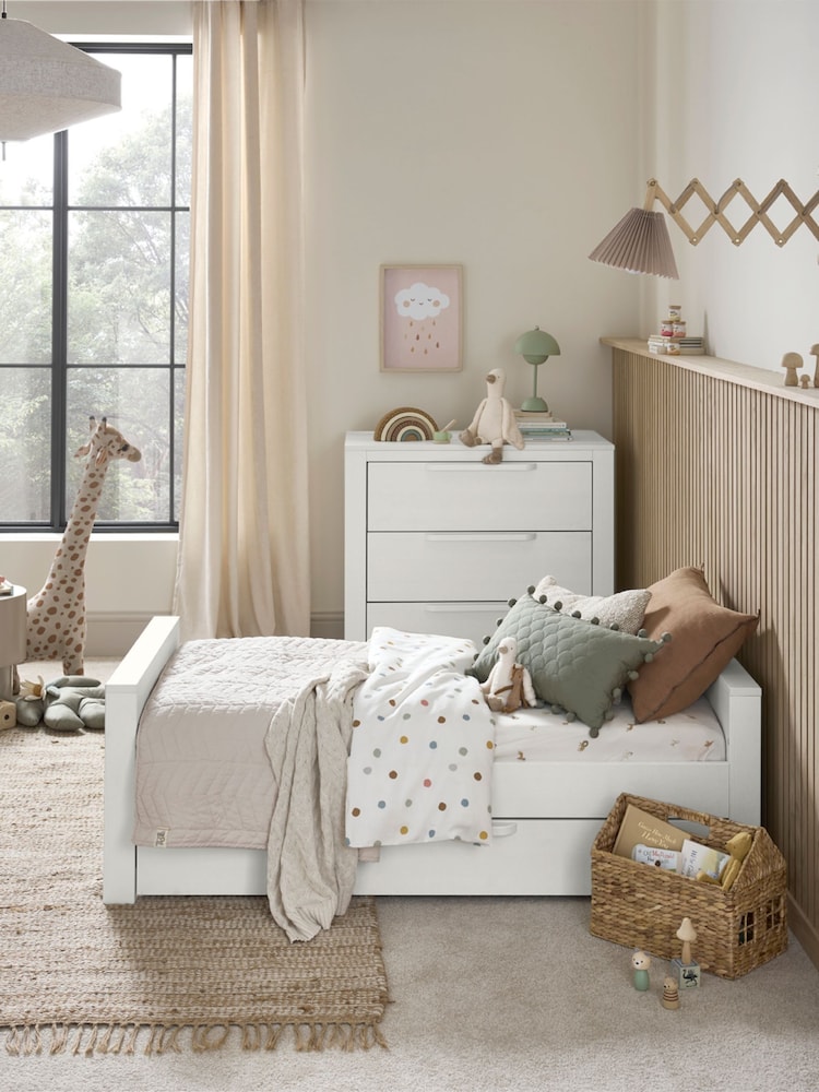 Mamas & Papas White Wash Franklin Cot Bed - Image 1 of 5