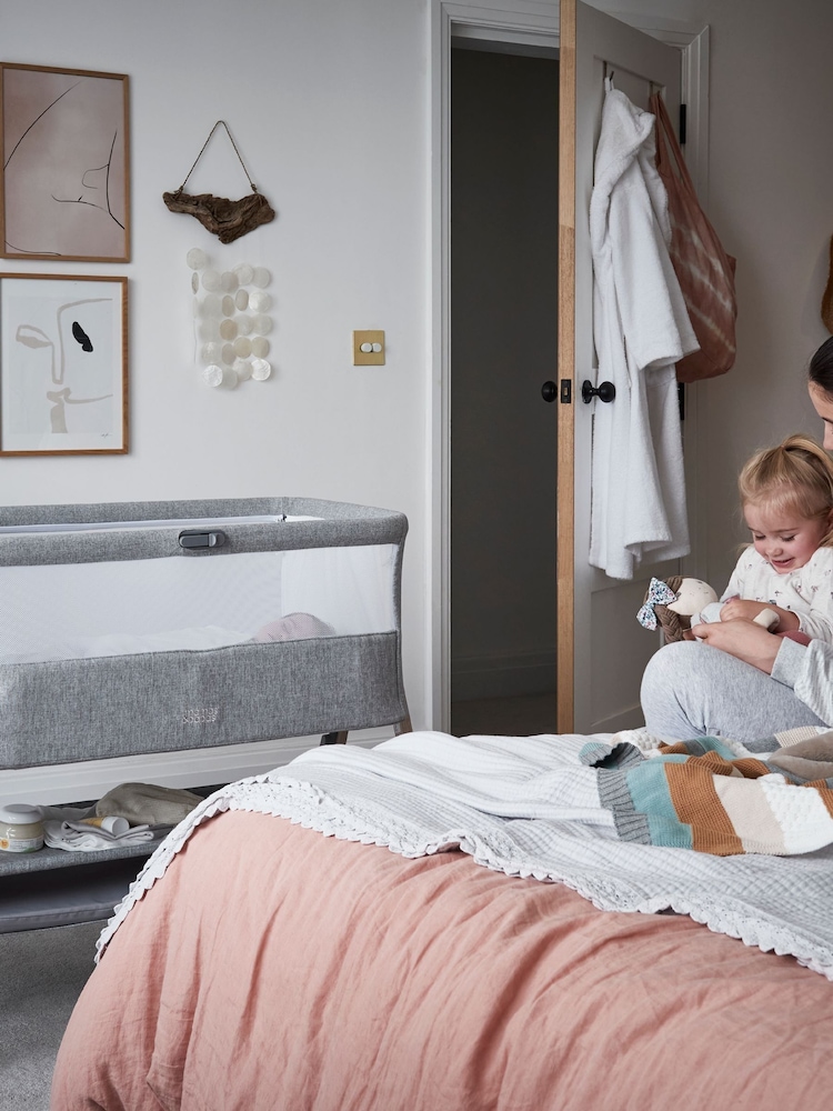Mamas & Papas Grey Lua Bedside Crib - Image 2 of 10