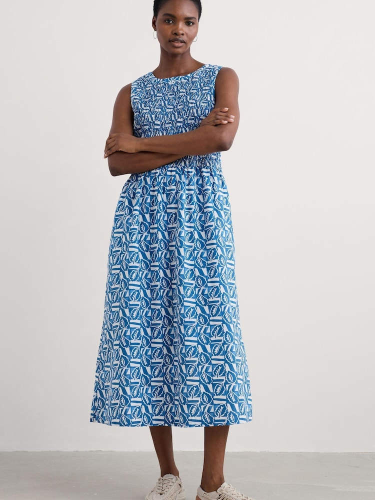 Seasalt Cornwall Blue Meadowsweet Sleeveless Dress - Image 1 of 5 Seasalt Cornwall Blue Meadowsweet Sleeveless Dress - Image 1 of 5