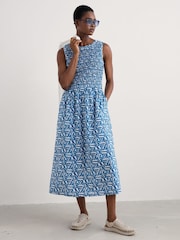 Seasalt Cornwall Blue Meadowsweet Sleeveless Dress - Image 2 of 5